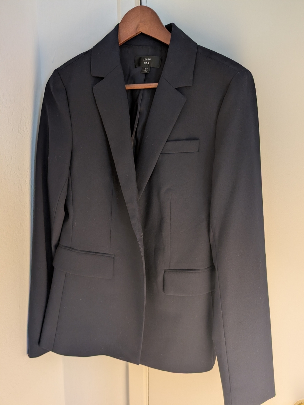 J. Crew Tall Slim Single-Button Blazer In Navy Everyday Wool, 6T (Tall) - Picture 11 of 11